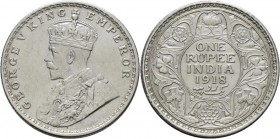 Indien: Britisch-Indien, Georg V. 1910-1936: 1 Rupie 1918, KM# 524, vorzüglich.
 [plus 19 % VAT]