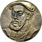 Frankreich: Franz I. 1515-1547: Silbermedaille o. J., vergoldet, 29,2 mm, 5,09 g, einseitig zeitgenössischer Originalguss, vorzüglich.
 [taxed under ...