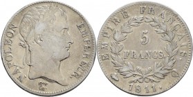 Frankreich: Napoleon I. 1804-1814: 5 Francs 1811 Q, Perpignan, Davenport 84, KM# 694.12, sehr schön.
 [taxed under margin system]