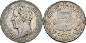 Frankreich: Charles X. 1824-1830: 5 Francs 1828, BB - Strasbourg, Davenport 88, Gadoury 644 f, KM#728.3, sehr schön.
 [taxed under margin system]