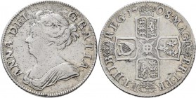 Großbritannien: Anne 1702-1714: Shilling 1708, 5,91 g, KM# 523, sehr schön.
 [taxed under margin system]