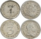 Großbritannien: Georg II. 1727-1760: Maundy Set 1,2,3,4 Pence 1727, sehr schön-vorzüglich.
 [taxed under margin system]