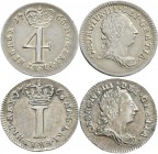 Großbritannien: Georg III. 1760-1820: Maundy Set 1,2,3,.4 Pence 1763, sehr schön-vorzüglich, vorzüglich.
 [taxed under margin system]