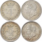 Großbritannien: Georg IV. 1820-1830: Maundy Set 1,2,3,4 Pence 1823, vorzüglich, vorzüglich-Stempelglanz.
 [taxed under margin system]
