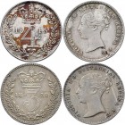 Großbritannien: Victoria 1837-1901: Maundy Set 1,2,3,4 Pence 1845, sehr schön-vorzüglich, vorzüglich.
 [taxed under margin system]