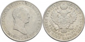 Polen: Alexander I. von Russland 1815-1825: 5 Zloty 1829 FH, Warschau, Gumowski 2522, Kopicki 2707, sehr schön/sehr schön-vorzüglich.
 [taxed under m...