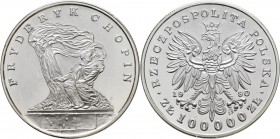 Polen: 100.000 Zlotych 1990, Fryderyk Chopin, KM# Y 199. Polierte Platte.
 [taxed under margin system]