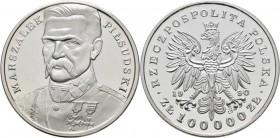 Polen: 100.000 Zlotych 1990, Marszalek Pilsudski, KM# Y 201. Polierte Platte.
 [taxed under margin system]