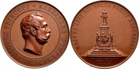 Russland: Alexander III. 1881-1894: Bronzemedaille 1894 v.Grilliches, auf die Einweihung des Denkmals für Alexander II. in Helsinki, 69mm, 149,77 g, D...