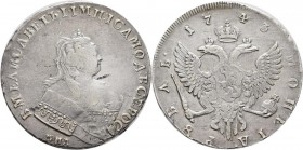 Russland: Elisabeth 1741-1762: Rubel 1743, Davenport 1677, 25,67 g, schön-sehr schön.
 [taxed under margin system]
