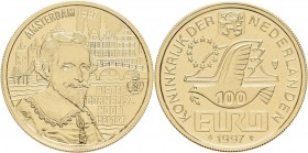 Niederlande: 100 Euro 1997, P.C. Hoft, Gold 916/1000, 3,494 g, Polierte Platte.
 [plus 0 % VAT]