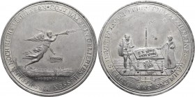 Altdeutschland und RDR bis 1800: Hessen-Darmstadt: Ernst Ludwig 1678-1739: Zinnabschläge 1730, der beiden Seiten des Medaille 1730., Stempel von Bethm...