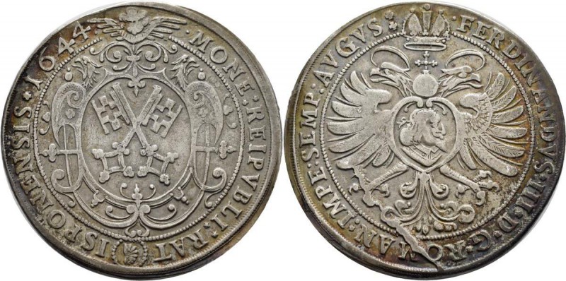 Altdeutschland und RDR bis 1800: Regensburg: Reichstaler 1644, mit Titel Ferdina...