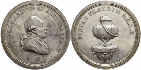 Altdeutschland und RDR bis 1800: Sachsen-Meiningen, Karl 1775-1782: Silbermedaille 1776 von A. Abramson, auf den Tod des Freiherrn Carl Gotthelf von H...