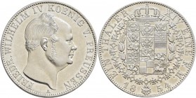 Preußen: Friedrich Wilhelm IV. 1840-1861: Taler 1854 A, AKS 76, Jaeger 80, feine Kratzer, vorzüglich.
 [taxed under margin system]