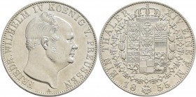 Preußen: Friedrich Wilhelm IV. 1840-1861: Taler 1855 A, AKS 76, Jaeger 80, vorzüglich.
 [taxed under margin system]