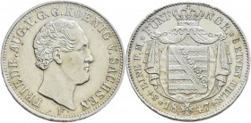 Sachsen: Friedrich August II. 1836-1854: 1/6 Taler 1847, AKS 104, Jaeger 78, winzig feine Kratzer, vorzüglich.
 [taxed under margin system]