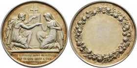 Medaillen alle Welt: Frankreich: Silbermedaille o.J. (Gravur 1858), von Petit, auf die Ehe, Randpunzierung ”J.D. A.J. Unis Le 26. 8Bre 1858 - Argent”,...