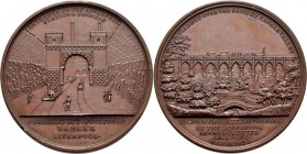Medaillen alle Welt: Großbritannien: Bronzemedaille 1830, Stempel von Halliday, auf die Eröffnung der Liverpool-Manchester Railroad, Eimer 1223, BHM 1...