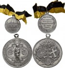 Medaillen Deutschland: 3. Deutsches Bundes-Schießen 1868 in Wien:Lot 2 Medaillen, Zinnmedaille 1868 (Brunner/Schulz), 33 mm, mit Öse und Band, Slg. Pe...