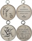 Medaillen Deutschland: 19. Deutsches Bundes-Schießen 1930 in Köln: Lot 4 Medaillen, Silbermedaille 1930 , 40 mm / Silbermedaille 1930, 35 mm / Silberm...