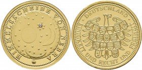 Medaillen Deutschland: Himmelsscheibe von Nebra: 3,5 g 999/1000 Medaille mit dem Motiv der Himmelsscheibe veredelt mit einem Diamanten im Brillant-Sch...
