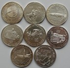 Kuba: Lot 8 diverse Silbergenenkmünze ze je 5 Pesos 1980-1986 a 12 g 999/1000 Silber.
 [taxed under margin system]