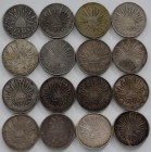 Mexiko: Lot 16 Münzen, dabei: 13 x 8 Reales 1835 - 1892, KM# 377, 7 davon aus Mexiko City (Mo), sowie andere Bundesländer wie Go (Guanajuato), Zs (Zac...