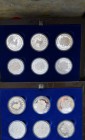 Singapur: Silver Proof Lunar Set bestehend aus 12x10 Dollars 1981-1992, mit Zertifikaten,Verpackung verschmutzt.
 [plus 19 % VAT]