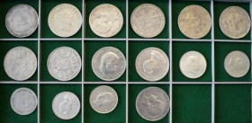 Europa: Lot 16 europäischer Silbermünzen des 19. Jahrhunderts, Belgien: 5 Francs 1849, 1865, 1869 / Italien: 5 Lire Italiane 1848, 5 Lire 1875M, 1879R...