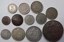 Griechenland: Kreta 1900 - 1901: Lot 9 Münzen, von 1 Lepton bis 5 Drachmen, dazu noch 5, 10,20 Lepta 1894/1895 Königkreich Griechenland. Insg. 12 Münz...