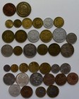 Monaco: Lot 37 diverse Münzen aus Monaco, dabei 2 Münzen von Honore V. (1837/1838), 18 Münzen 1924-1956 sowie 17 Münzen nach der Umstellung 1960. Jede...