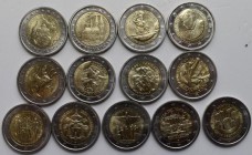 Vatikan: Sammlung 13 x 2 Euro Gedenkmünzen 2004-2015, lose - ohne Blister. Die Sammlung beinhaltet folgende Motive: Vatikanstadt, Weltjugendtag Köln, ...