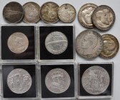 Deutschland: Kleines Lot mit 13 Münzen aus dem Kaiserreich - 3. Reich, dabei: 5 Mark Hamburg 1903, Taler 1861, 3 Mark Zeppelin, 3 Mark Charlotte, Hind...