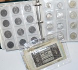 Deutschland: Ein Album mit Münzen aus der DDR, BRD sowie ein paar wenige ausländischen Münzen. Dabei noch ca. 50 Banknoten (überwiegend Inflationszeit...