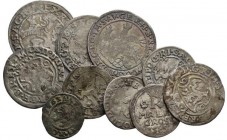 Haus Habsburg: Lot 10 Münzen, Maximilian II., 1564-1576: Weißgroschen 1574, dazu 2 Kreuzer 1566,1570: Einseitiger Weißpfennig 1563 / Rudolf II.1576-16...