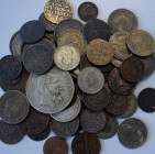 Preußen: 65 Münzen Preussen, u.a. 2 1/2 Silbergroschen(7x), 1 Silbergroschen (11x), Pfennig (16x), Taler 1861 (zeitgenössische Fälschung), bitte besic...