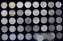 DDR: Sammlung aller 42 x 10 Mark Münzen, angefangen ab 1966 mit Karl Friedrich Schinkel, Jaeger 1517, bis zum Jahrgang 1990, 1. Mai, Jaeger 1637. Über...