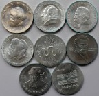 DDR: Lot 8 x 20 Mark Silber Gedenkmünzen 1968-1975 Marx - Bach, teils mit Patina, in der Erhaltung vorzüglich bis stempelglanz.
 [taxed under margin ...