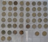 DDR: Eine Sammlung aller 46 x 5 Mark Gedenkmünzen der DDR 1968 - 1990, angefangen mit Jaeger 1522 - Robert Koch bis Jaeger 1633, Kurt Tucholsky. Dazu ...