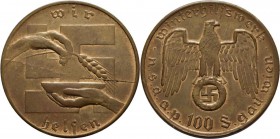 Medaillen Deutschland: Lot 5 Medaillen, u. a. Drittes Reich: 100 Schilling o. J. , Gau Wien der NSDAP, Winterhilfswerk, 40 mm, 16,4 g, Kupfer, in vorz...