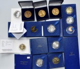 Medaillen - ECU: Bevor der ”echte” EURO kam: 18 diverse Medaillen / Städte-Euro-Münzen. Dabei Euro de Tours et de Touraine, Euro D Arles, Euro de Stra...