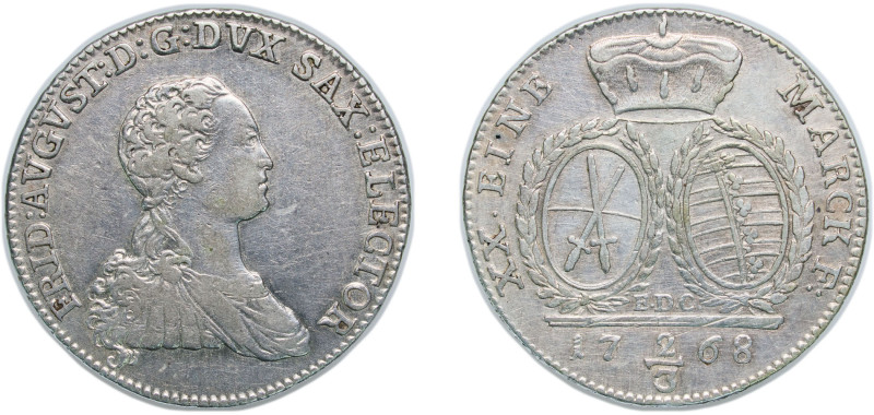 Germany Electorate of Saxony (Albertinian Line) Holy Roman Empire 1768 EDC ⅔ Tha...