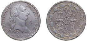 Spain Kingdom 1773 8 Maravedis - Carlos III Copper Segovia Mint 12.4g VF KM 408.2