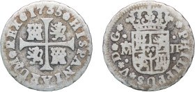 Spain Kingdom 1735 M JF ½ Real - Felipe V (2nd type) Silver (.833) Madrid Mint (1149302) 1.28g VF KM 350.1