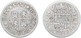 Spain Kingdom 1737 M JF 2 Reales - Felipe V Silver (.833) Madrid Mint (614999) 5.45g VF KM 296