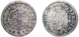 Spain Kingdom 1756 M JB 1 Real - Fernando VI Silver (.833) Madrid Mint 2.9g VF KM 369