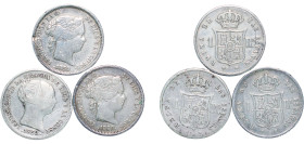 Spain Kingdom 1852-1860 1 Real - Isabel II Silver (.900) Madrid Mint VF