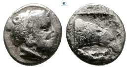 Kings of Macedon. Aigai. Archelaos 36 BC-AD 17. Obol AR