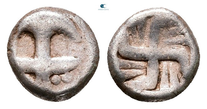 Thrace. Apollonia Pontica circa 540-530 BC. 
Hemiobol AR

7 mm, 0,35 g


...